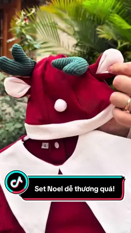 Bộ Noel kèm mũ Tuần Lộc cực kute cho bé cưng #viral #noel #donoelchobe #setnoel #giangsinh 