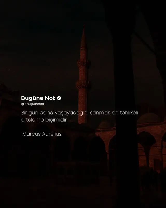 Bir gün daha yaşayacağını sanmak, en tehlikeli erteleme biçimidir. |Marcus Aurelius . . . #not #insan #yaşam #şiir #edebiyat 