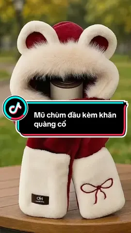 Mũ chùm đầu kèm khăn quàng cổ #mũ #mũlen #muadong #xuh #khănquangco 