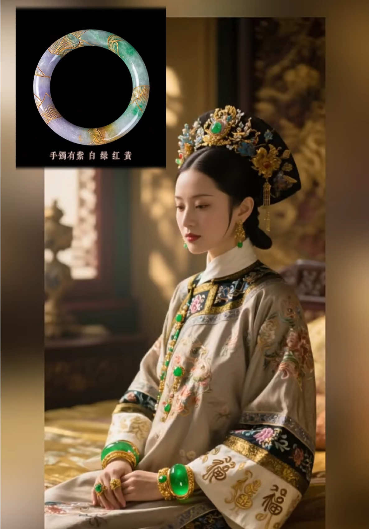 🔥 Chiếc “vòng ngọc năm phúc” của Từ Hi Thái hậu được tạo từ 12.000 viên ngọc chọn lọc, hội tụ ngũ sắc phỉ thúy hiếm có. Giá trị không chỉ ở vàng và ngọc mà ở quyền lực, phúc khí và linh hồn của một triều đại. #vòngngọccẩmthạch #từhitháihậu #ngọcphỉthúy #phỉthúyhiếm #báuvật