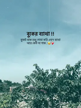 বুকের ব্যাথা বুকেই থাক শুধু দোয়া করি এমন ব্যাথা আর কেউ না পাক..!😅❤️‍🩹