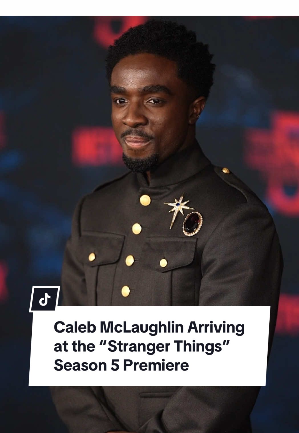 #CalebMcLaughlin wears #WalesBonner at the #StrangerThings Season 5 red carpet premiere in Los Angeles. 