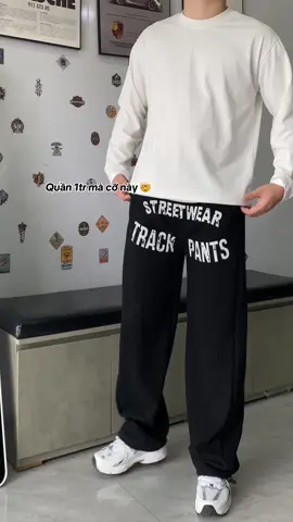 Quần nỉ ống rộng in hình phong nam nữ #review #xuhuong 