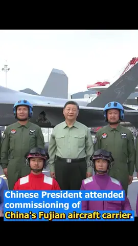 President Xi Jinping attended the commissioning and flag-presenting ceremony of the Fujian, China’s first aircraft carrier equipped with electromagnetic catapults, held in Hainan Province, south China. #China #AircraftCarrier #Fujian
