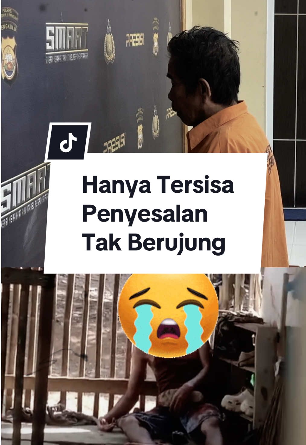 #fakesituation⚠️ “Maaf Lahir Batin, Bu…” – Penyesalan Ayah Tiri Setelah B’n’h Anak Sambung  — Bengkulu Tengah (7/11/2025) – Kalimat lirih “Maaf lahir batin, Bu…” yang diucapkan Sabandi bin Kamal (52) membuat suasana di halaman Satreskrim Polres Bengkulu Tengah mendadak hening. Dengan kepala tertunduk dan tangan terikat, pria yang akrab disapa Sa itu menyampaikan penyesalan mendalam kepada istrinya, usai dihadirkan dalam konferensi pers pengungkapan kasus p3mb’n’h4n yang dilakukannya sendiri. Menurut keterangan kepolisian, insiden bermula saat istri pelaku yang juga ibu kandung korban, FY (23), menegur korban karena terlalu sering bermain ponsel dan enggan bekerja. Teguran itu memicu emosi korban yang merasa tersinggung dan akhirnya berselisih paham dengan ibunya. Keributan tersebut didengar oleh pelaku Sa yang saat itu sedang memperbaiki mesin air di rumah. Ia pun mendatangi kamar korban untuk menenangkan situasi. Namun, upayanya justru membuat suasana semakin panas karena korban kembali melontarkan kata-kata kasar terhadap ibunya. Saat itu, korban sempat dua kali menyerang pelaku dengan cangkul, namun berhasil dihindari. Pelaku kemudian membalas dengan mengayunkan parang ke arah korban, mengenai bagian leher kiri bawah korban hingga roboh bersimbah darah di teras rumah. Korban sempat berjalan terpincang ke luar rumah, namun tak lama kemudian terjatuh dan meninggal dunia di tempat. Kapolres Bengkulu Tengah AKBP Totok Handoyo menyampaikan bahwa tim gabungan Polres Bengkulu Tengah bersama Polsek Karang Tinggi bergerak cepat melakukan olah TKP, mengamankan sejumlah barang bukti, dan menetapkan pelaku sebagai tersangka. Barang bukti yang disita di antaranya satu bilah parang, satu cangkul, serta beberapa potong pakaian berlumuran darah milik pelaku dan korban. Polisi juga telah melakukan penahanan terhadap tersangka serta melengkapi berkas perkara untuk diserahkan kepada Jaksa Penuntut Umum. Atas perbuatannya, pelaku dijerat Pasal 338 subsider Pasal 354 ayat (2) KUHP tentang p3mb’n’h4n, dengan ancaman maksimal 15 tahun penjara. (Cik)  #tragediayahsambung #tragedianaktiri #bengkulutengah #macangunungbungkuk  