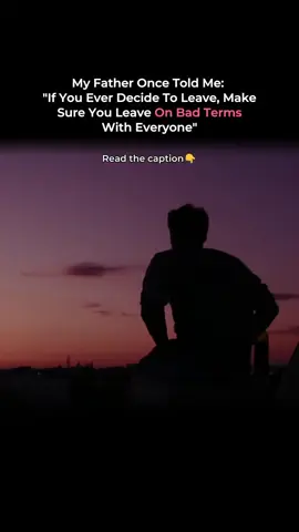 Father once said: «If You’re Going To Leave, Start A Fight With Everyone» I Smirked At The Time. I Thought It Was Nonsense. But He Was Right. Leaving Quietly Doesn’t Work. You Can’t Just Get Up And Close The Door Softly. If You Leave Gently, You’ll Be Shaken Later. You’ll Want To Come Back, To Text, To Call, To Make Excuses. You’ll Notice Every Little Thing, Looking For Signs You Can Patch Things Up. But It Won’t Stick. It’s Easier To Create An Explosion. Find A Reason, Grab Onto Someone Else’s Mistake, Blow It Up Into A Scandal. Slam The Door Loudly. Make Them Remember You Not As Someone Close, But As An Enemy. Then They Won’t Call You Back. Then There Will Be No Way To Return. I Did Exactly That. On Purpose. I Knew That If I Left Calmly, I’d Be Drawn Back In. And I Couldn’t Go Back There. So I Said Too Much, I Did Something That Hurt, I Cut It Off. Let Them Think I’m A Jerk. Let Them Hate Me. It’s Easier Than Having Them Wait Or Hope. Now I Sit Here And Realize: My Dad Wasn’t Advising Me, He Was Warning Me. A Fight When Leaving Is Not A Solution. It’s A Way To Burn Everything To Ash Behind You. So You Won’t Return Even If You Want To. And The Worst Part — It Works. You Don’t Miss Them Anymore. Not Because You’ve Let Go. But Because There’s No Road Back. In 3 months I grew my account from 100 → 150K followers. DM me SYSTEM and I’ll send you the exact strategy I used. Follow... Share this with someone who’s thinking about leaving. #Relationship #viral #share #reels #fyp 