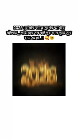 ২০২৬ সাল তুমি লাইফে কষ্ট গুলা দূর করে সুখ হয়ে এসো 😊