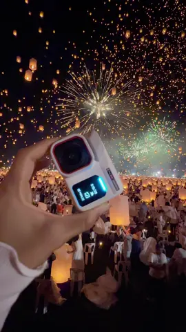 จะถ่ายกลางคืนก็ไม่มีปัญหา เดี๋ยวนี้ แอคชั่น camera พัฒนาไปไกลแล้วจริง! 📸 Insta360 Ace Pro2 + Pure Mode @Insta360 Official Thailand #insta360thailand #insta360acepro2  #insta360  #cadkhomloyskylanternfestival #chiangmaithailand 