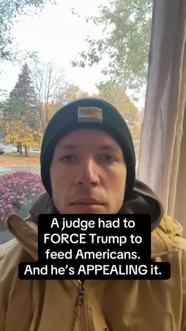 Nov 7, 2025: He’s literally fighting in court for the right to starve Americans. #WTF #FeedAmerica #SNAPCrisis #BreakingNews #Politics