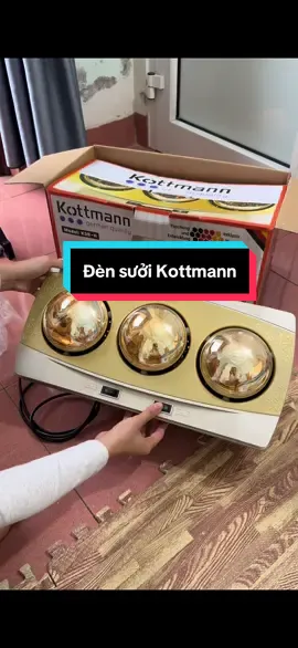 Đèn sưởi Kottmann của Đức với tuổi đời của bóng đèn được 6 năm và bóng được làm từ kim cương nhân tạo nên khả năng nổ bóng là rất thấp so với các loại thông thường. #densuoi  #kottmann  #densuoikottmann #densuoi3bong  #nhatam 