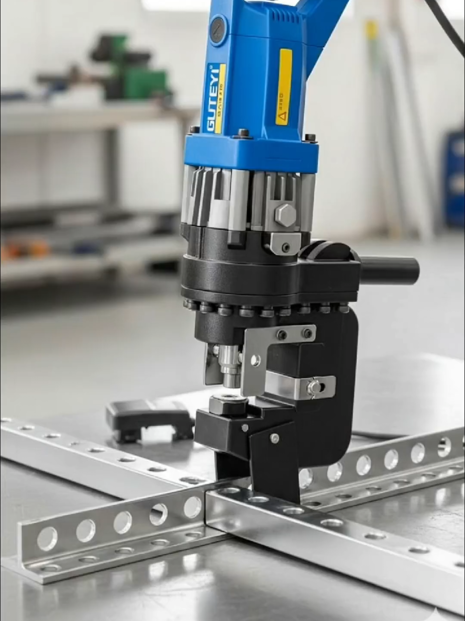 Dewei Mesin pelubang hidrolik listrik 20T Tekanan pelubang 2200W sudut baja pelubang pembuka lubang hidrolik #dewei #mesinpelubanghidrolik #tools #tool #fyp 