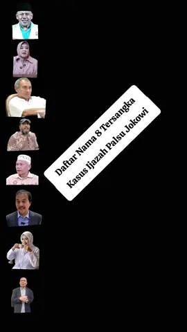 Daftar Nama 8 Tersangka Kasus Ijazah Palsu Jokowi,#ijazahjokowi #tersangka #fyp 