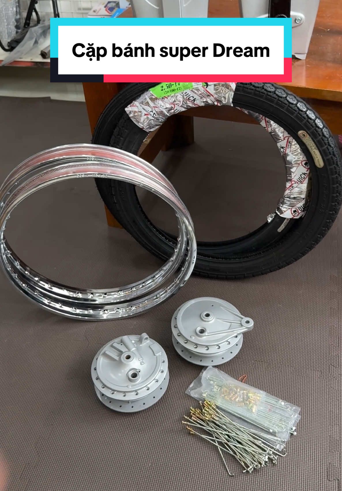 Cặp bánh super Dream #phutungxemay #superdream #xekieng #honda #suaxe #donxe 