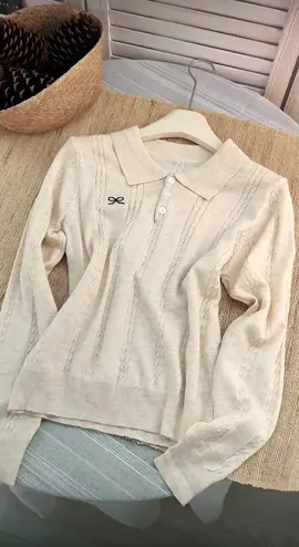 Áo len polo nữ dài tay#xuhuong #fashion #thoitrangnu #aolennu 