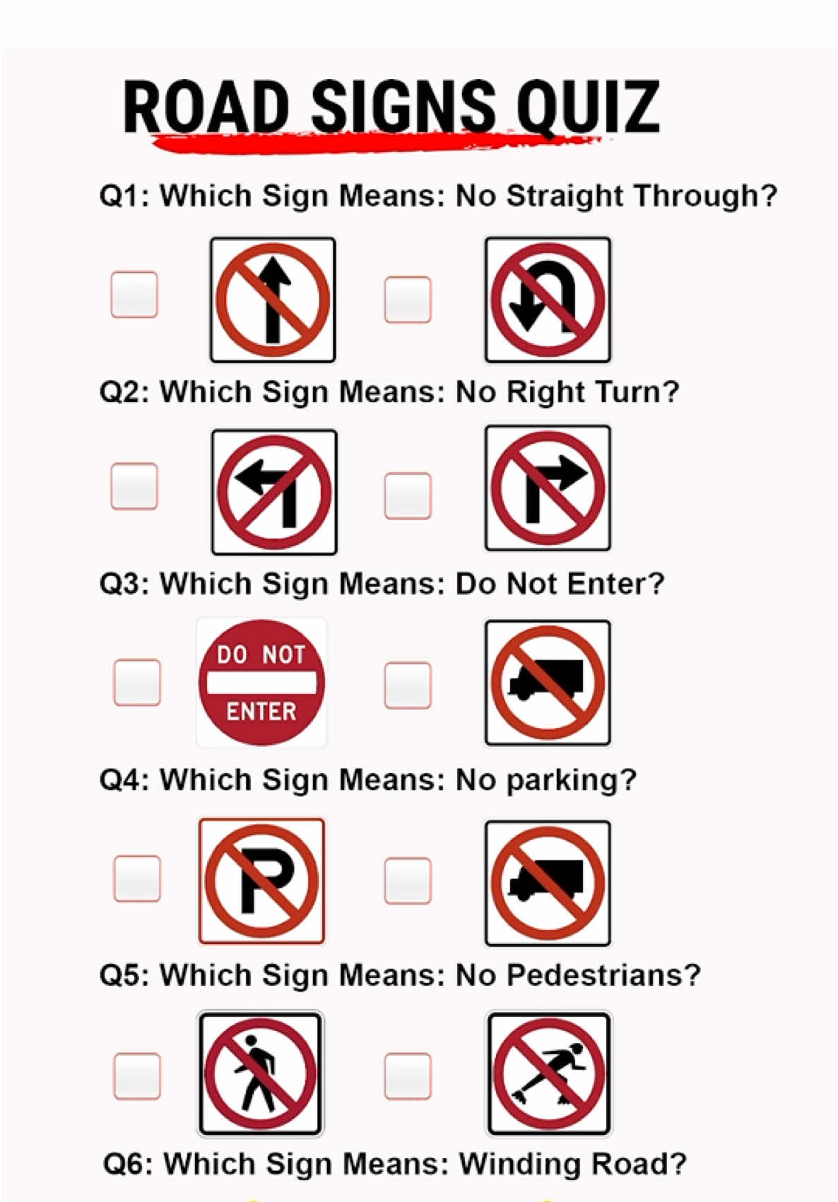 Learn USA Road Signs With Quiz #roadsigns #drivingtest #drivingschool #drivinglessons #roadsafety 