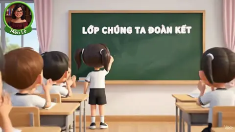 Lớp chúng ta đoàn kết  Nội dung bài hát được chuyển video trên veo3. khoác chiếc áo mới cho video phù hợp hơn😍 #comenchuyenveo3 #veo3 #Al #giaovientieuhoc #xuhuong 