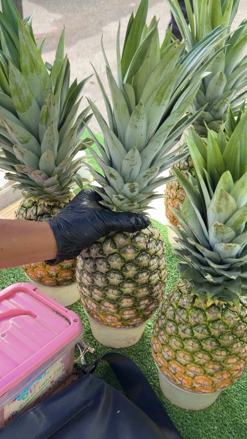 Cutting Of The Sweetest Pineapple Fruit in Malaysia 🔍 Business name  Pineapple  📍Address Kuala Lumpur, Malaysia  💵 Price  RM 7/$ 1.70 USD