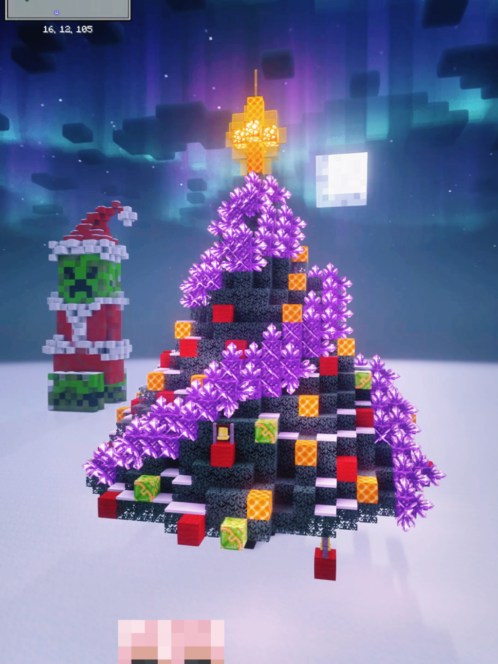 Minecraft ideias💡 árvores de Natal minecraft #MinecraftIdeas #MinecraftBuilds #MinecraftTikTok #MinecraftDecor 