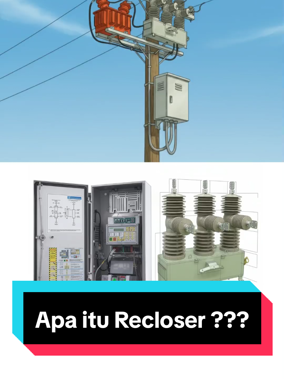 Apa itu recloser ? #teknikelektro #electricalinstallation #listrik  #electricalengineering #recloser 