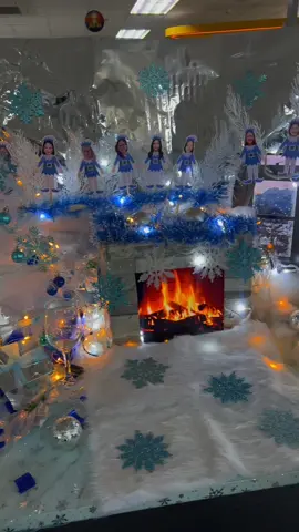 white christmas in my office desk lol #christmasdecor #christmasofficedecor #officelife #christmastiktok #whitechristmas  