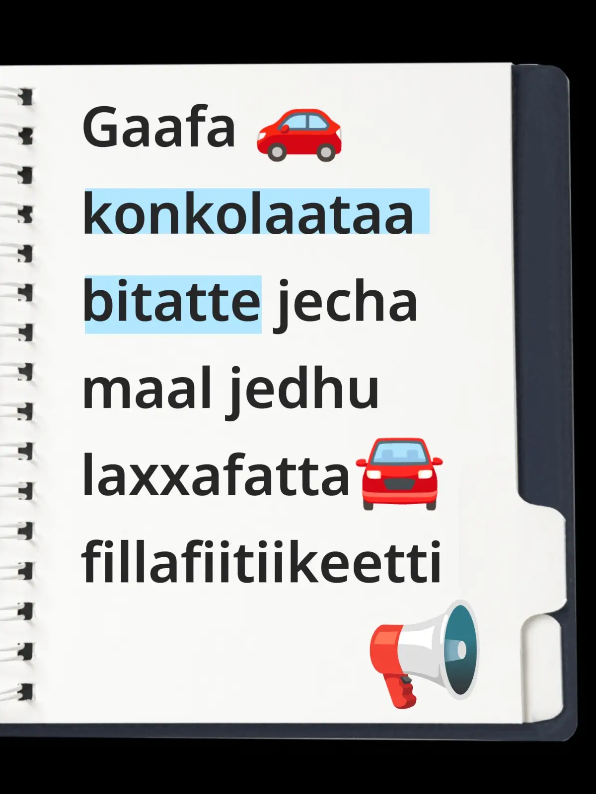 #fillafitii keetti maal laxxafatta gaafa Kon kolaataa bitatte Ati 