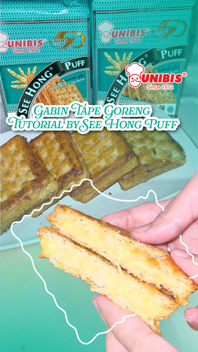 Cobain resep simpel dan anti gagal, waktunya buat Gabin Tape. Bikinnya harus pake Unibis See Hong Puff, supaya rasanya semakin nikmat dan renyah 🍽️💚 #Unibiscuit #UnibisSeeHongPuff #SeeHongPuff #AsliSeeHongPuff #BiskuitKotak