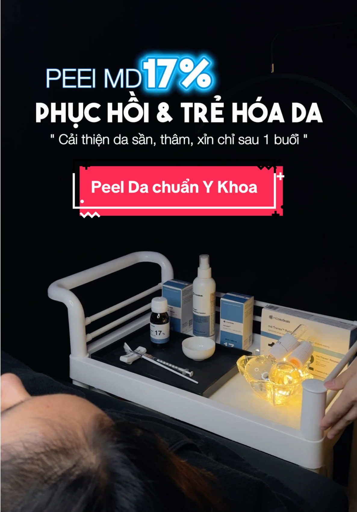 🔥 PEEL MD17% 🔥 Da xỉn màu, sần sùi, thâm mụn hay lỗ chân lông to? Đã đến lúc “thay da” với PEEL MD17% – dòng peel y khoa chuẩn, giúp lột nhẹ tế bào chết, giảm thâm mụn, làm sáng và mịn da tức thì ✨ 👉 Inbox ngay để được trải nghiệm làn da mới – căng bóng, sáng khỏe, mịn màng chuẩn spa cao cấp! #viral #nanmunkhongdau #peelda #fyp 