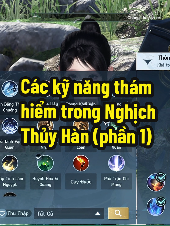 các kỹ năng thám hiểm trong Nghịch Thủy Hàn #NghichThuyHan #SwordofJustice #NghichThuyHanCreator #huongdan