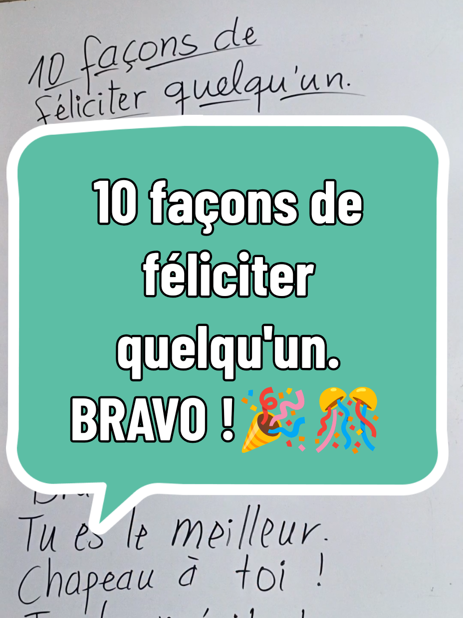 10 Façons pour dire félicitations#ApprendreLeFrançaisFacilement #FrançaisFacileEtRapide #LecturePourDébutants #LisEtProgres 