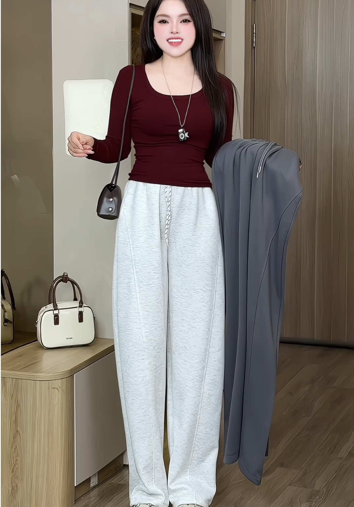 Quần suông nỉ 2 da mềm mịn dày đẹp  trẻ trung cạp cao tôn dáng có bigsize #quan  #quansuong #quansuongnu #quansuongongrong #quansuongni