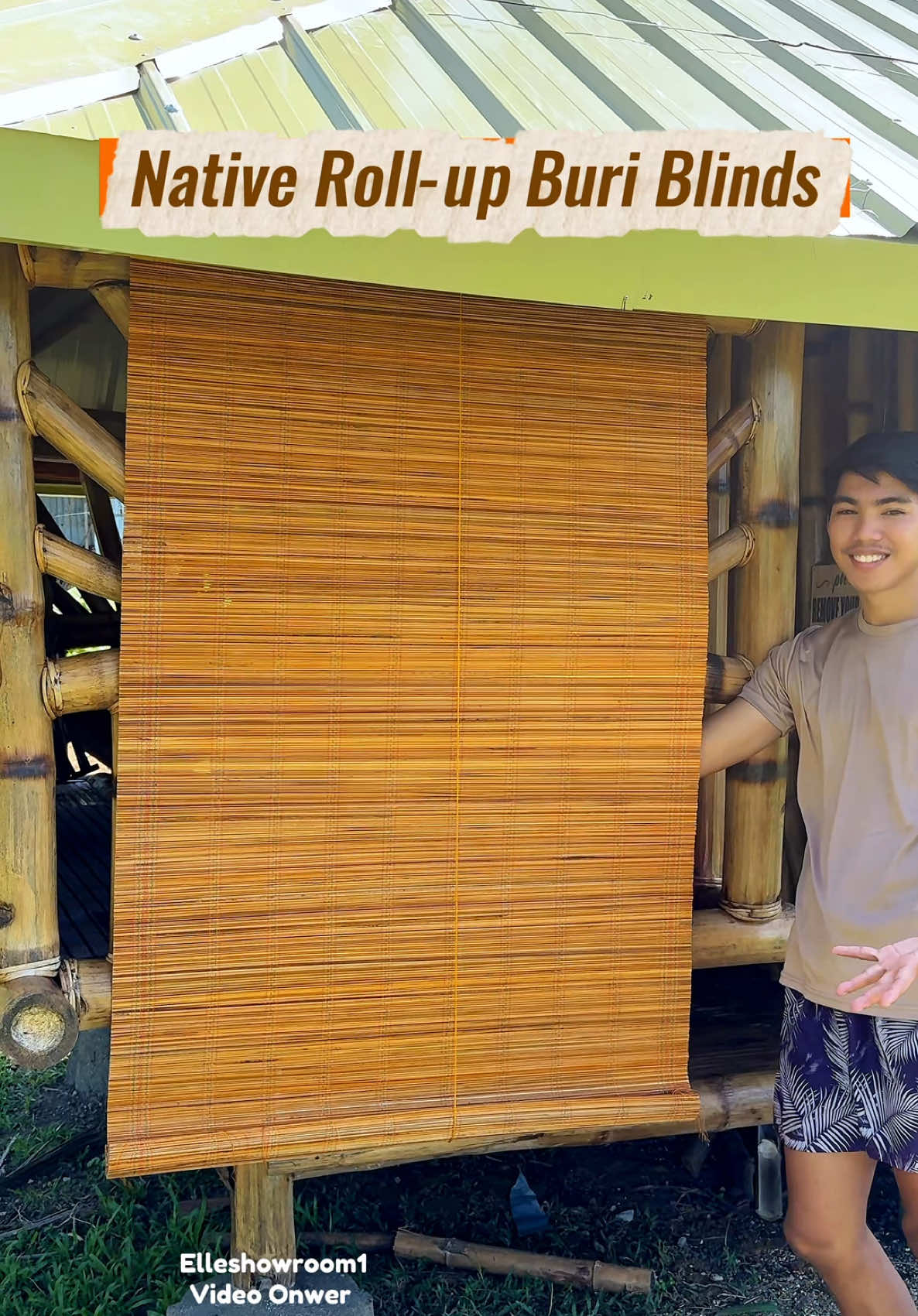 Native Roll-Up Buri Blinds  ✅Available in Color Natural, Maple, Blue and No Varnish  ✅Sizes Available (3ft x 5ft)  (4ft x 5ft)  (4.5ft x 5ft)  (5ft x 5ft)  ✅Made in Durable and Quality Material  ✅Perfect Terrace, Balcony, Windows and Bamboo Houses #buriblinds #nativeburiblinds #bambooblinds #blind #rollupblinds 