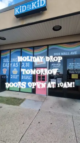 Join us for our Holiday Drop Tomorrow.  Doors open at 10am. Shop early for the best selection!  #onlyinogden #kidtokidogden #kidtokidlayton 