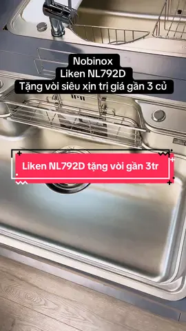 Mã chậu Nobinox Liken NL792D dành cho những bác nào thích sự tiện lợi,có sẵn 3 lỗ chờ vòi tha hồ lắp vòi nước,vòi lọc và vòi đựng nước rửa chén luôn nha #nobinox #nobili #chau1ho #quynhanhkitchenhome #fyp 