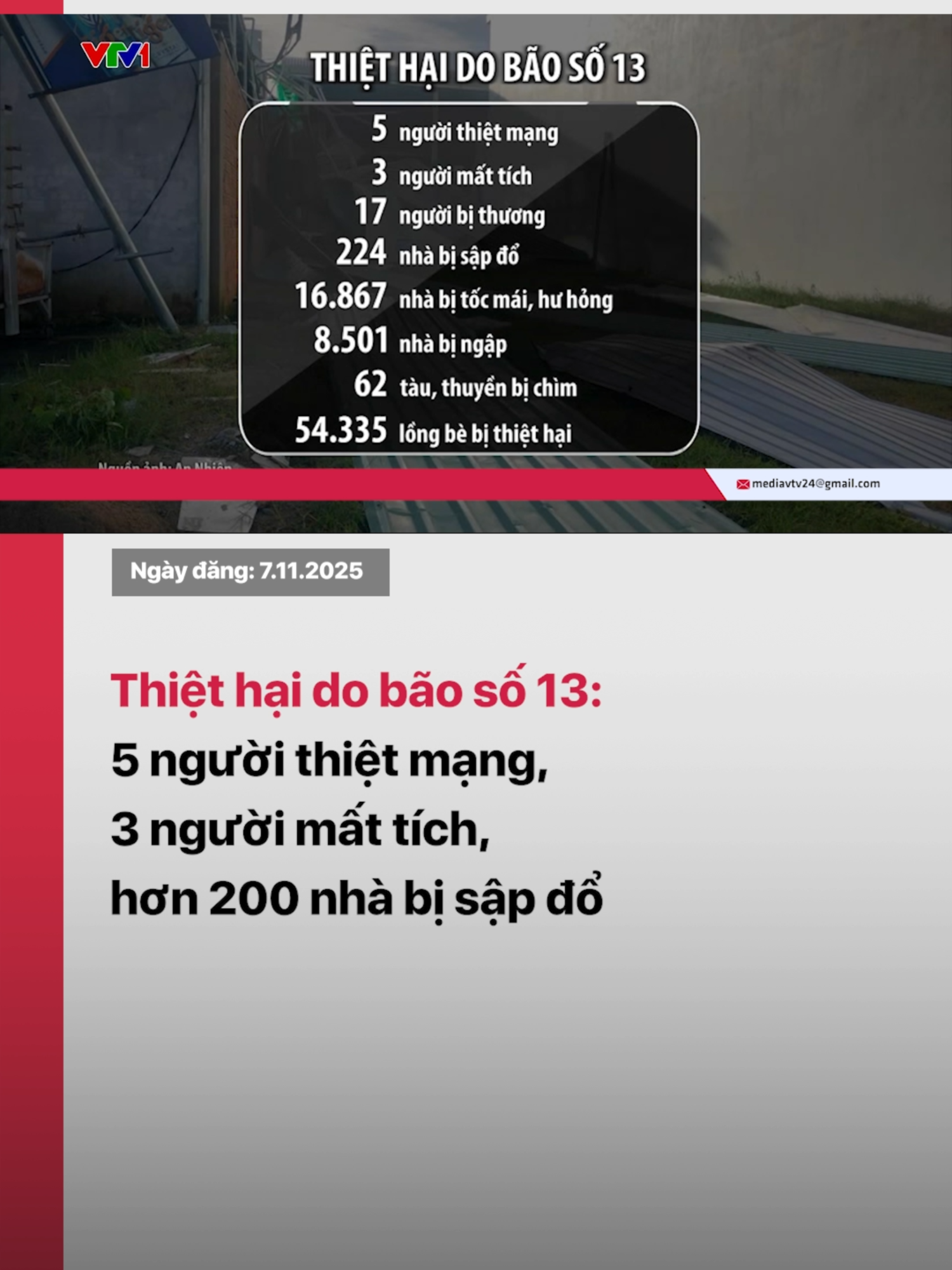 Thiệt hại do bão số 13 gây ra là rất lớn. Các địa phương vẫn đang khẩn trương khắc phục hậu quả bão số 13. #tiktoknews #vtvdigital #vtv24 #baoso13 #kalmaegi