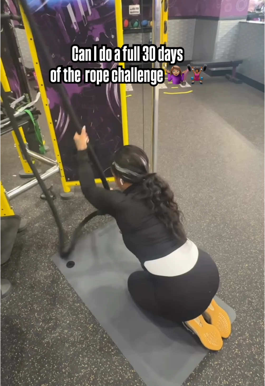 Hard work god first! I’m doing a 39 day rope challenge who is with me? #gymgirlies #lockedin #gymmotivation #gymhumor #