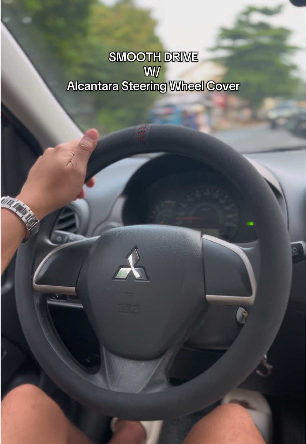 POV: Chill + stylish drive with Alcantara Steering Wheel Cover 👌 #ca #fyp #alcantara #steeringwheelcover #trend 