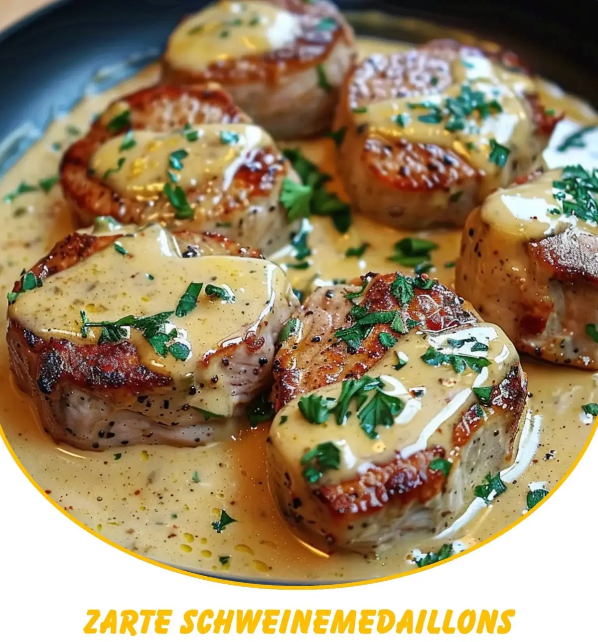 🥩 Zarte Schweinemedaillons in cremiger Senf-Sahnesauce – einfach & köstlich! 😋 🛒 Zutaten (für 3–4 Portionen): 🐖 600 g Schweinefilet 🧂 Salz, Pfeffer 🧈 Etwas Butter oder Öl zum Anbraten 🧅 1 Zwiebel, fein gehackt 🧄 1 Knoblauchzehe, gehackt 🥣 200 ml Sahne 🥄 1 EL körniger oder mittelscharfer Senf 🥄 1 TL Dijon-Senf (optional für mehr Würze) 🌿 Frische Petersilie zum Garnieren 👩‍🍳 Zubereitung: 1️⃣ Filet vorbereiten: Schweinefilet in Medaillons schneiden, mit Salz und Pfeffer würzen. 2️⃣ Anbraten: In etwas Butter oder Öl von beiden Seiten scharf anbraten, bis sie leicht gebräunt sind. Herausnehmen und beiseitestellen. 3️⃣ Zwiebeln & Knoblauch: Im Bratfett Zwiebel und Knoblauch glasig dünsten. 4️⃣ Sauce: Sahne und Senf hinzufügen, kurz aufkochen und bei mittlerer Hitze leicht eindicken lassen. 5️⃣ Medaillons zurückgeben: Fleisch in die Sauce legen und 5–10 Minuten sanft köcheln lassen, bis es zart ist. 6️⃣ Abschmecken: Mit Salz, Pfeffer und eventuell etwas mehr Senf verfeinern. 💡 Tipp: Dazu passen wunderbar Kartoffelgratin, Nudeln oder ein cremiges Püree. 🥔🍝 ⏰ Gesamtzeit: ca. 30 Minuten Ein herzhaftes Wohlfühlgericht für jeden Tag – zartes Fleisch trifft cremige Sauce! 🥩💛