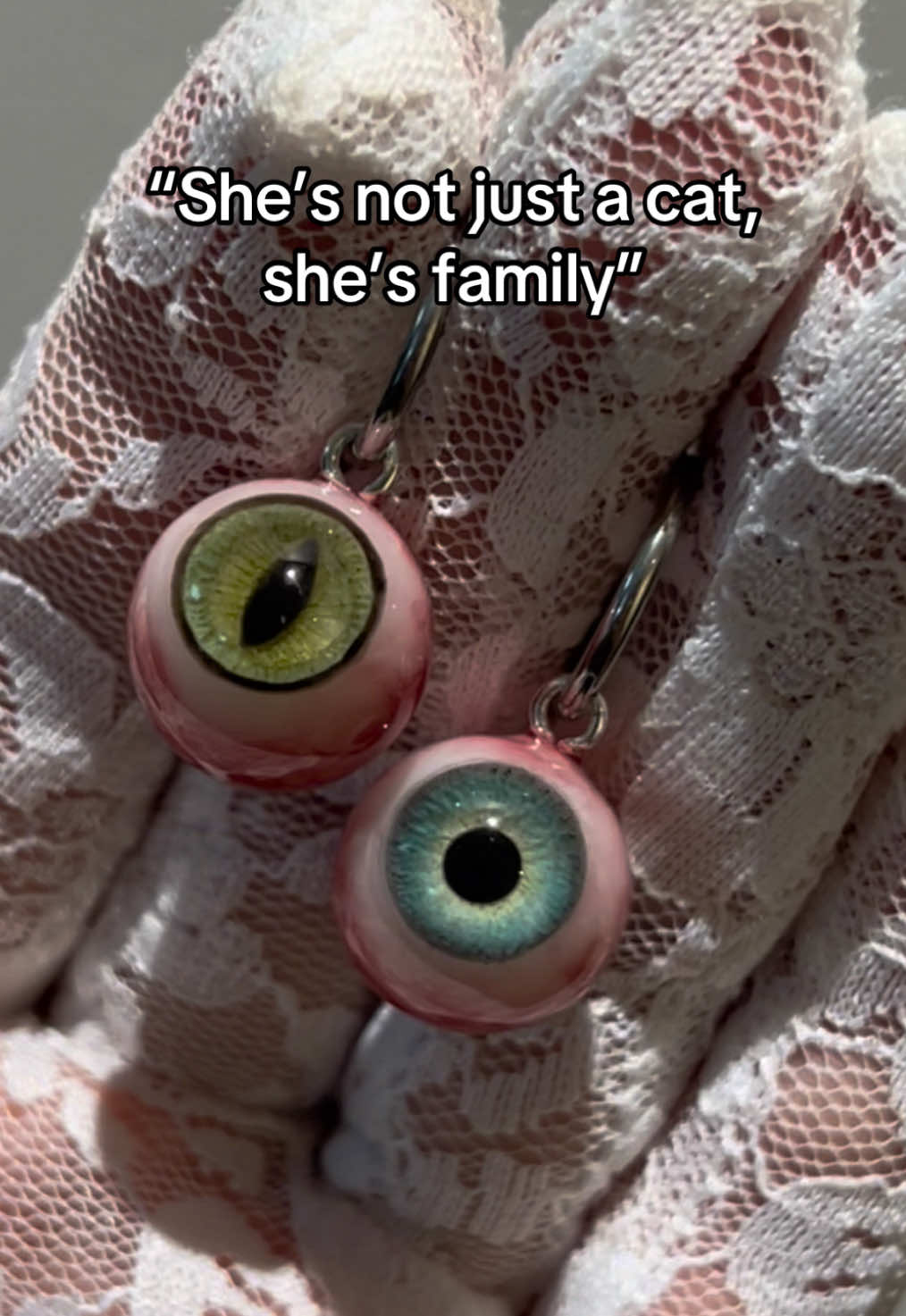 Her eye on one side, mine on the other #eyes #earrings #custom #fyp #viral #giftideas #handmadejewelry 