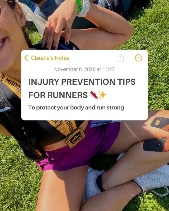 Consistency with these habits is key. Use this carousel as a checklist for your weekly training, and you’ll be much less likely to get sidelined by injuries✨ #beginnerrunner #runtok #runnergirl #marathontraining #halfmarathontraining 