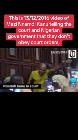 This is 13/12/2016 video of Mazi Nnamdi Kanu telling the court and Nigerian government that they don’t obey court orders, So that’s makes us to look at the question Mazi Nnamdi Kanu asked them today: He Asked  Why Are We In The Court While You Can’t Obey Court Order? Imagine the so called sovereign not ordering their own court orders  #FreeNnamdiKanuNow  #FreeBiafra