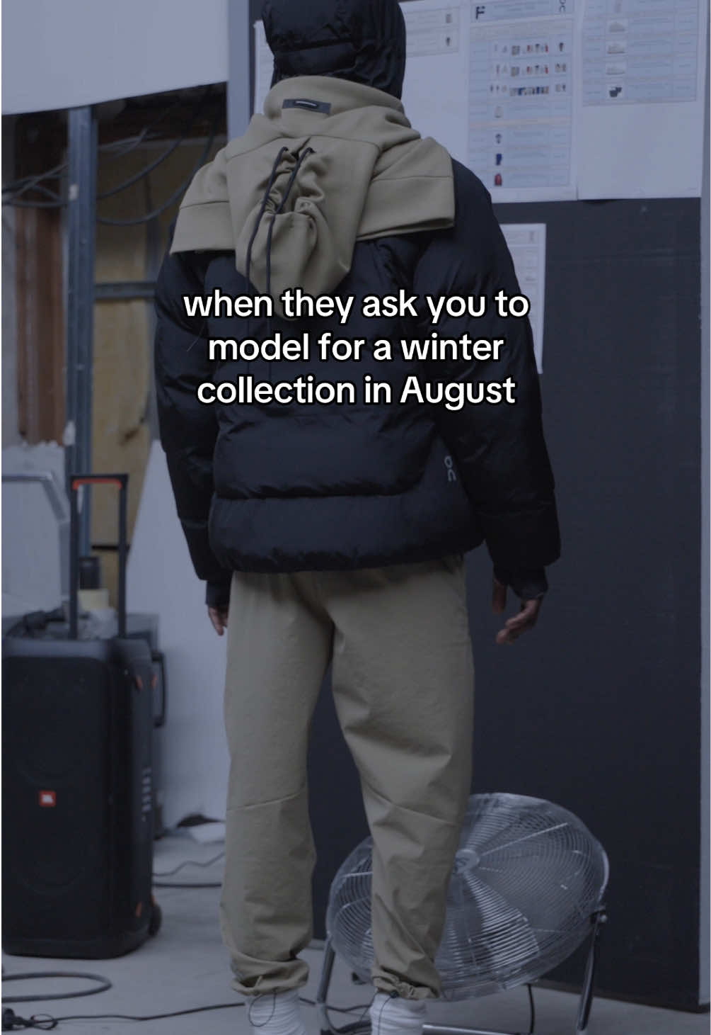 low key started a hot yoga session on set #hotyoga #onset #modeling 