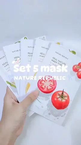 Dưỡng da nhẹ nhàng mỗi tối cùng mask Nature Republic nè 🌼#naturerepublic #masknaturerepublic #combo5mask #komorebi🌻 
