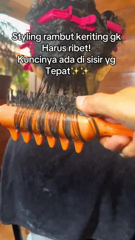 Ternyata sangat gampang styling rambut keriting!!!👩🏽‍🦱#curlyhair #rossbrush #curlyhairstyles#ross 
