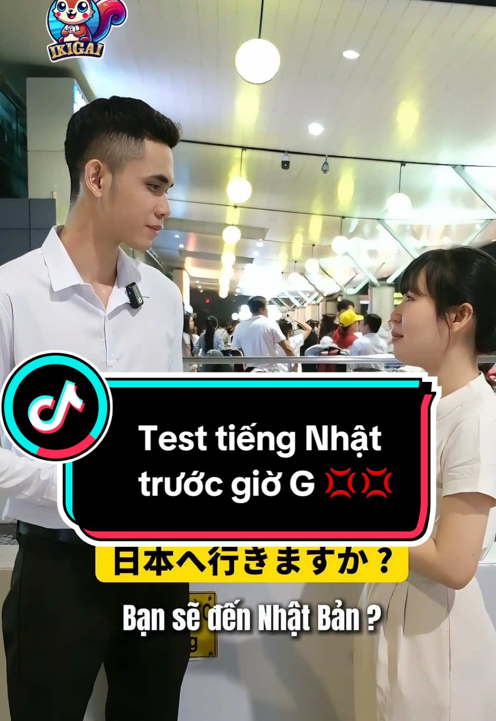 Kiểm tra tiếng Nhật trước giờ G ✈️ #viralvideo #trending #tiengnhat #nihongo #giaitri 