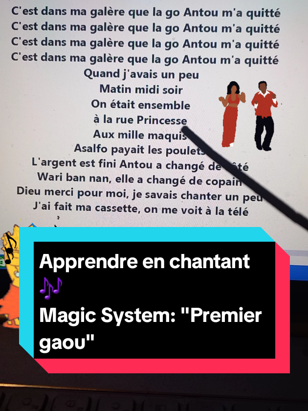 #imparafrancese🇫🇷 #canzoniinfrancese #magicsystem #lyrics_songs #imparacantando 