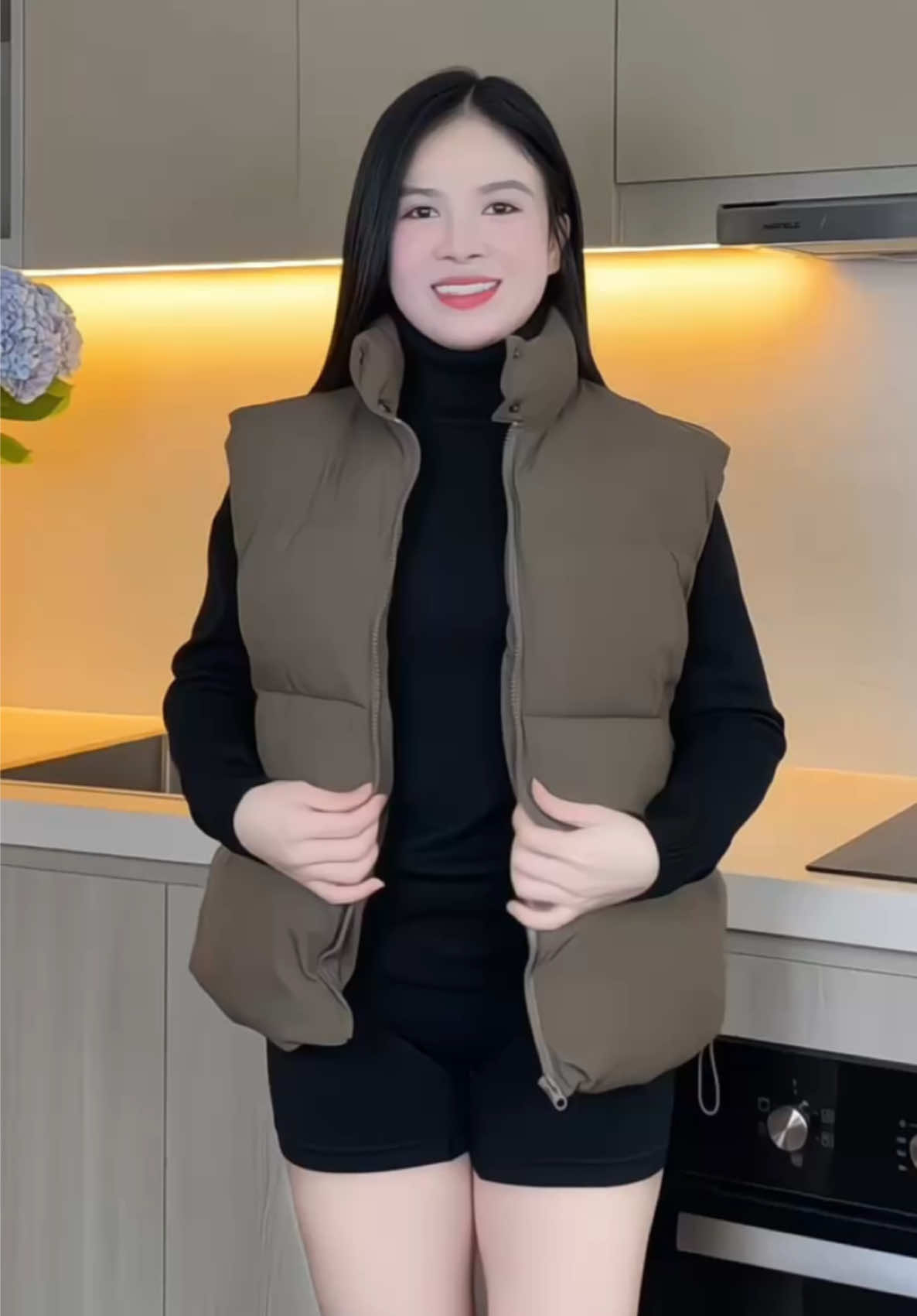 GODMOTHER Áo Phao Gile 2 Túi 