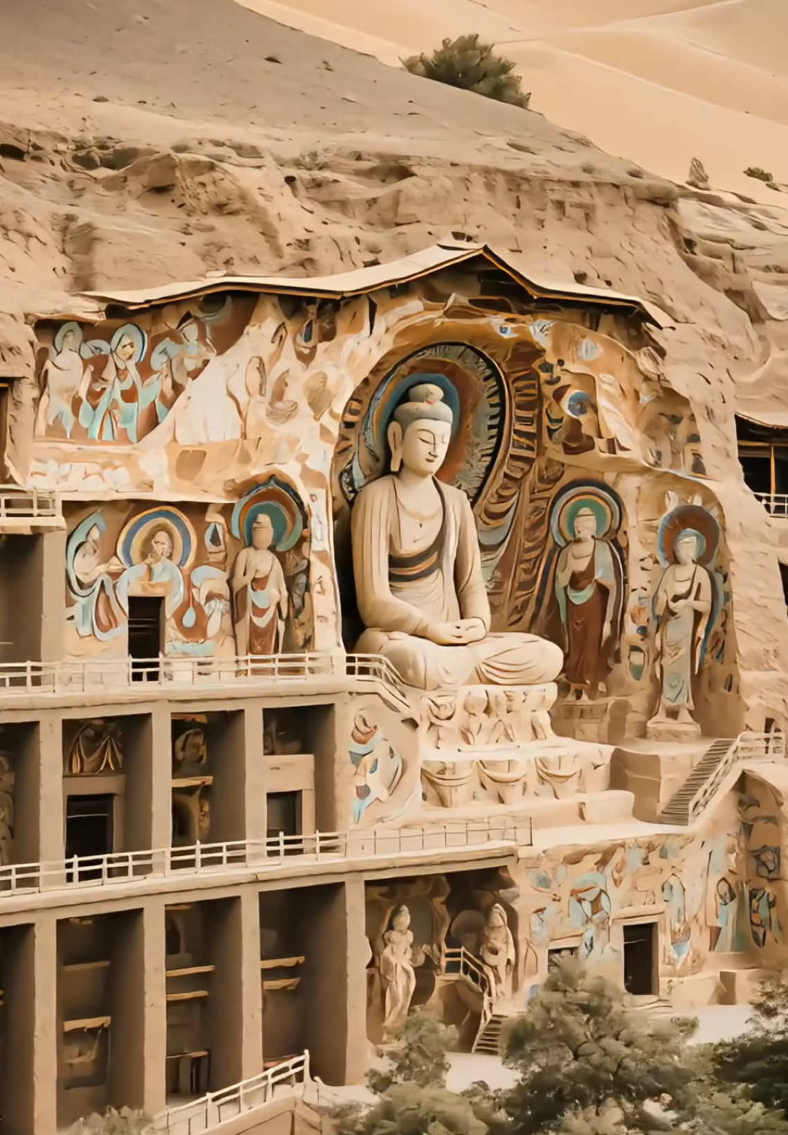 Can the beautiful scenery of the Western Regions in the East be included in your travel list for life. #traveltok #culturaltravel #IntangibleCulturalHeritage #dunhuang #creatorsearchinsights 