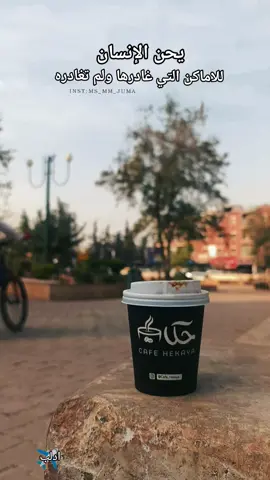 يحن الإنسان للاماكن التي غادرها ولم تغادره ☕🖤  #قولولي_كيف_النوم_لوطيفه_هل_وبدى💔 #تصويري_احترافي_الاجواء👌🏻🕊😴 #اجواء_الشتاء #ادلب #حديقة_المشتل 