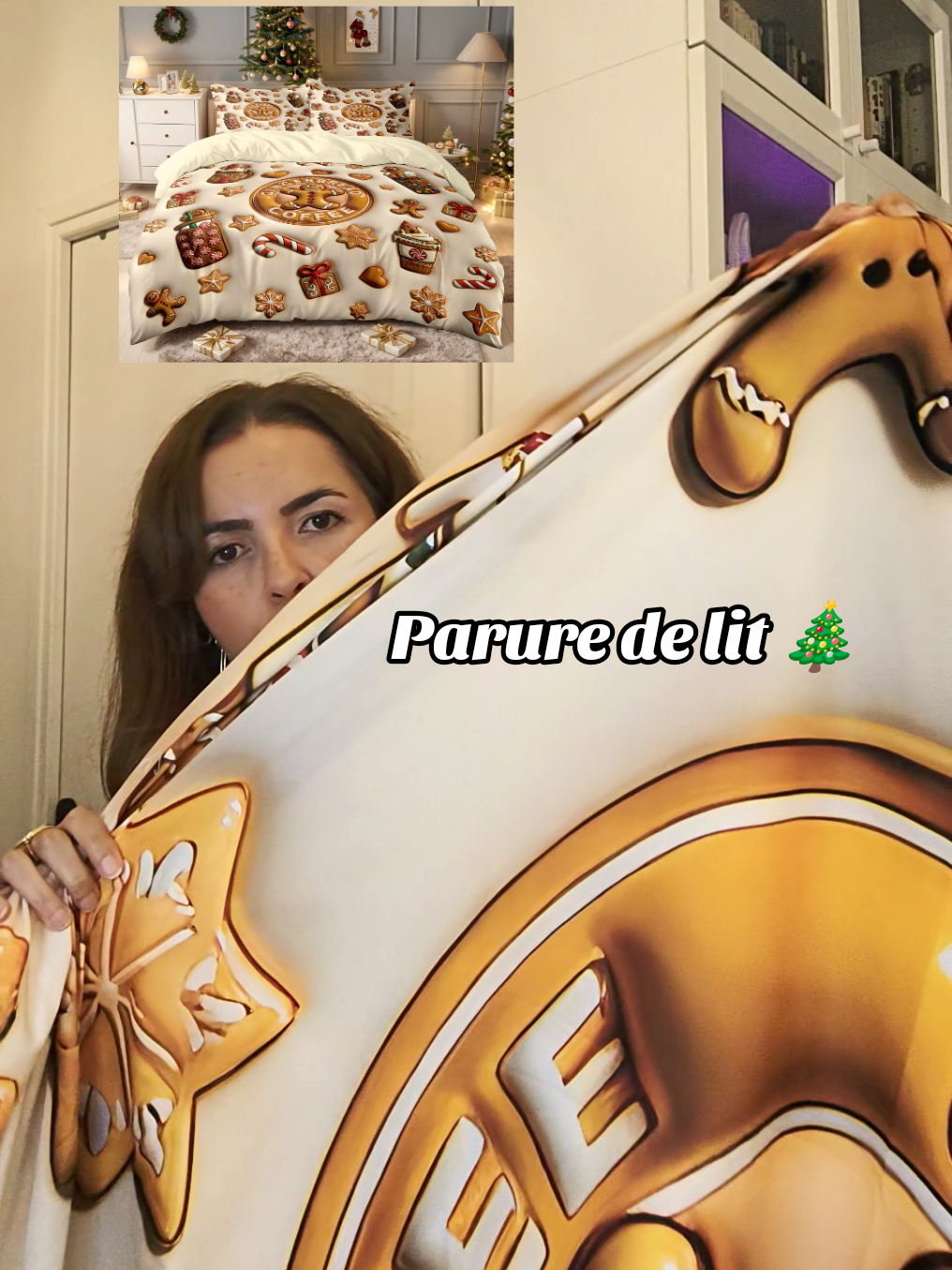 Trop heureuse de ma parure de lit de Noël 🎄🎅🎍 #blackfridaytiktokshop #christmas #tiktokshop #homedecor #noel 
