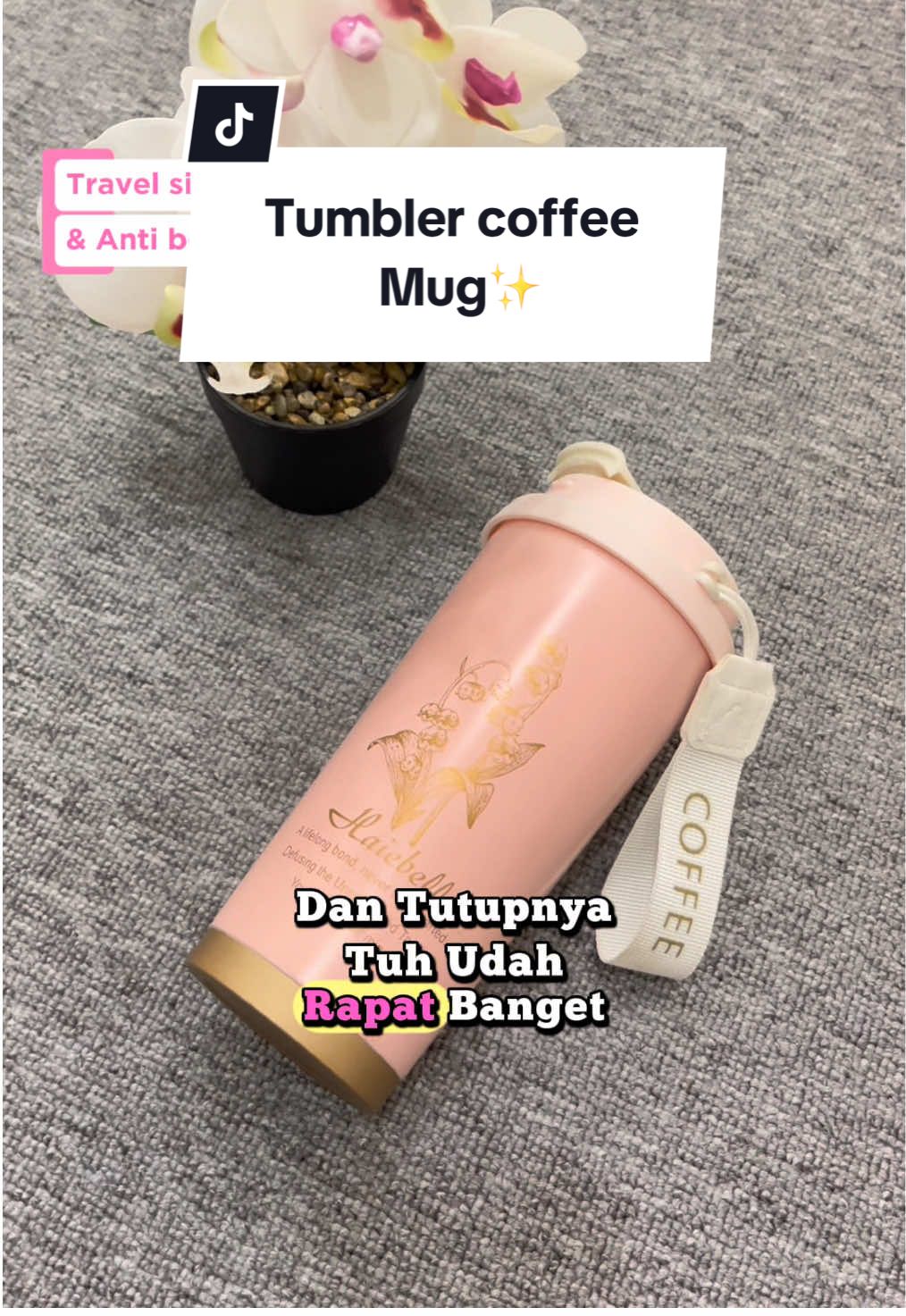 Untuk ukurannya 500 ml yaa🤩 Sekarang ngopi cantik bisa dirumah atau di tempat kerja😍❤️‍🔥 #tumblerstainless #tumblertahanpanas #tumblerestetik #viralditiktok #trending 
